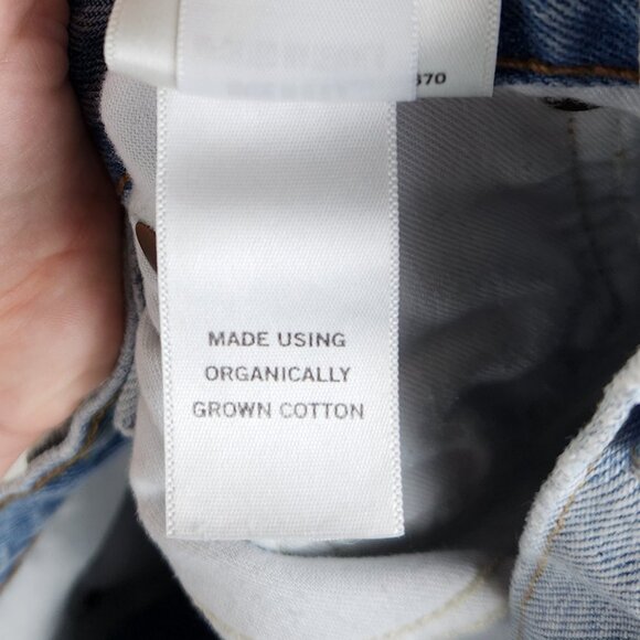 Agolde Riley High Rise Button Fly Distressed Straight Crop Jeans sz 27 - Picture 12 of 12